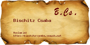 Bischitz Csaba névjegykártya